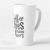 Leraar Art Coffee geeft me de lesbevoegdheid Latte Mok (Rechterhoek)