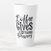 Leraar Art Coffee geeft me de lesbevoegdheid Latte Mok (Voorkant)