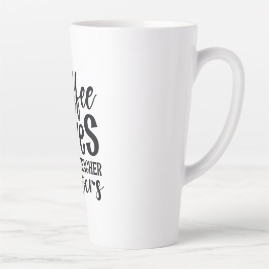 Leraar Art Coffee geeft me de lesbevoegdheid Latte Mok (Rechts)