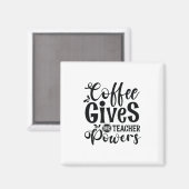 Leraar Art Coffee geeft me de lesbevoegdheid Magneet (Voorkant / Achterkant)