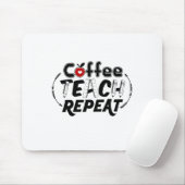 Leraar Art Coffee Teach Herhaal Muismat (Met muis)