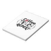 Leraar Art Coffee Teach Herhaal Notitieblok (Linkerzijde)