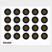 Leraar Art Coffee Teach Herhaal Ronde Sticker (Vel)