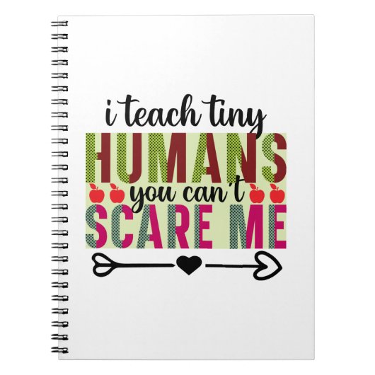 Leraar Art I Teach Tiny Humans Notitieboek (Voorkant)