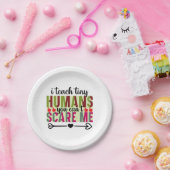 Leraar Art I Teach Tiny Humans Papieren Bordje (Feest)