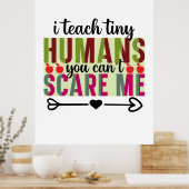 Leraar Art I Teach Tiny Humans Poster (Keuken)