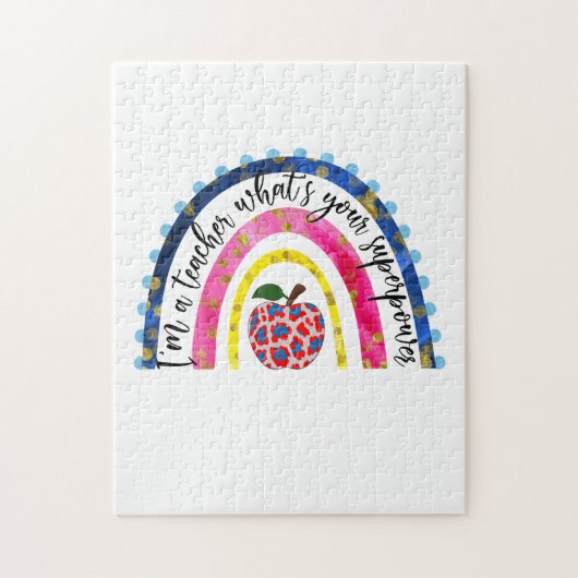 Leraar Art Proud Ik ben leraar Legpuzzel (Verticaal)