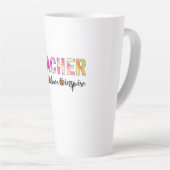 Leraar Art Teach Love Inspire Latte Mok (Rechterhoek)
