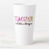 Leraar Art Teach Love Inspire Latte Mok (Voorkant)