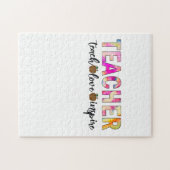 Leraar Art Teach Love Inspire Legpuzzel (Horizontaal)