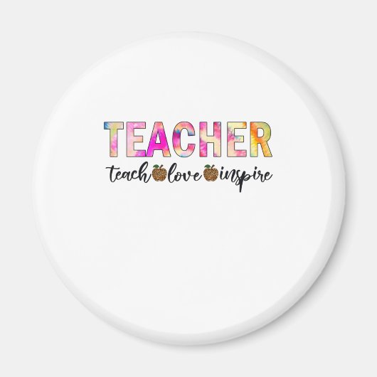 Leraar Art Teach Love Inspire Magneet (Voorkant)