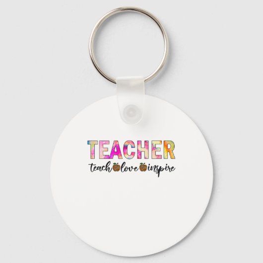 Leraar Art Teach Love Inspire Sleutelhanger (Voorkant)