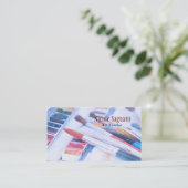 leraar artistieke schilder visitekaartje (Staand voorkant)