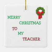 "LERAAR (ASSISTENT VAN DE LERAAR)" KERST ORNAMENT (Achterkant)