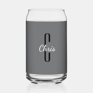Leraar Baas Coach Koolgrijze Drank Blikvorm Glas