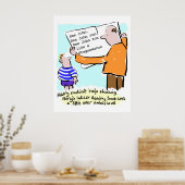 Leraar basisonderwijs leest boek van kind poster (Keuken)