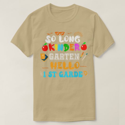 leraar basisschool , lange kleuterschool 1 s t-shirt (Design voorkant)