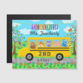 Leraar Bedankt Aangepaste naam | Cute bus Animals (Voorkant / Achterkant)