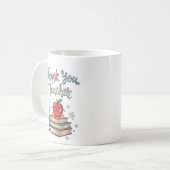Leraar bedankt Boeken & Apple Mok (Voorkant links)