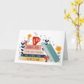 Leraar Bedankt dat je me hebt geholpen te groeien, Kaart (Gele Bloem)