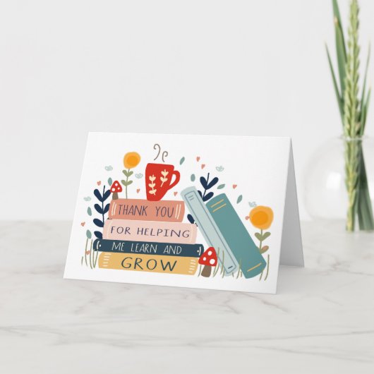 Leraar Bedankt dat U Me Geholpen Heeft Groeien, Bo Kaart (Voorkant)