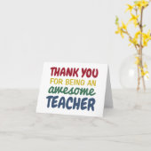 Leraar bedankt de regenboog kaart (Gele Bloem)