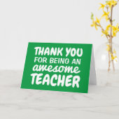 Leraar bedankt je creditcard groen kaart (Gele Bloem)