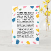 Leraar bedankt je kaart - uniek kleurrijk (Gele Bloem)