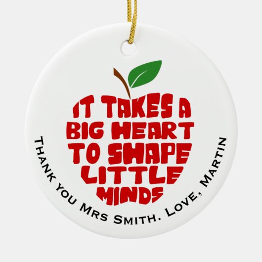 Leraar bedankt je kerstcadeau keramisch ornament (Voorkant)