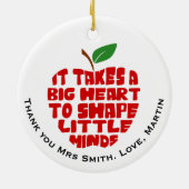 Leraar bedankt je kerstcadeau keramisch ornament (Achterkant)