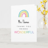 leraar bedankt je voor je geweldige ervaring kaart (Gele Bloem)