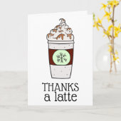 Leraar Bedankt Latte Holiday Hartelijk dank Kaart (Gele Bloem)