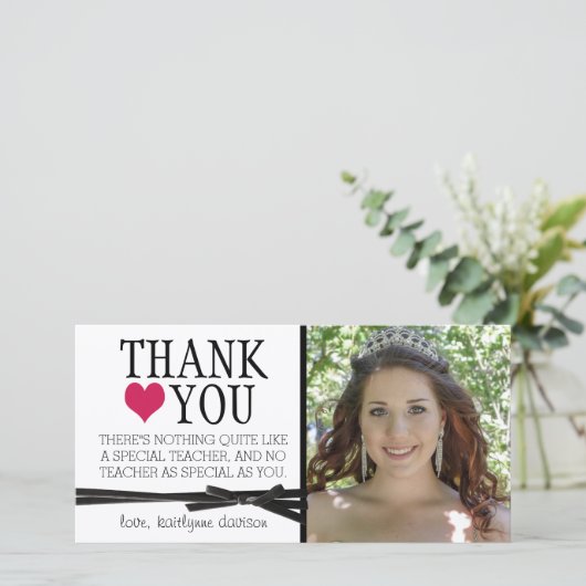 Leraar bedankt met foto (Staand voorkant)