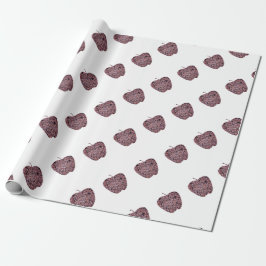 Leraar Bedankt Mosaic Red Apple-waardering Cadeaupapier