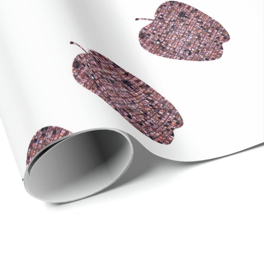 Leraar Bedankt Mosaic Red Apple-waardering Cadeaupapier (Rol Hoek)