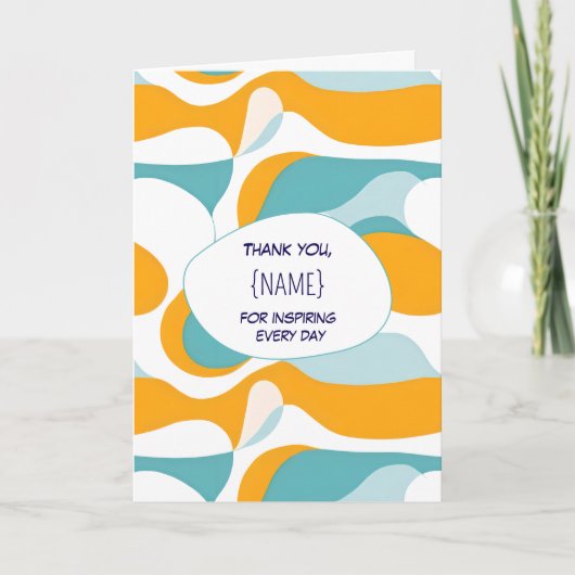 Leraar Bedankt – Persoonlijk Kaart (Voorkant)