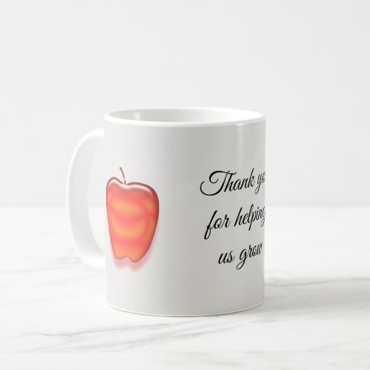Leraar bedankt Red Apple Classroom Keepsake Koffiemok (Voorkant links)