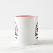 Leraar bedankt regenboog tweekleurige koffiemok (Center)