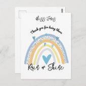 leraar bedankt regenboogklasse cadeautje pensioen briefkaart (Voorkant / Achterkant)