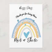 leraar bedankt regenboogklasse cadeautje pensioen briefkaart (Voorkant)