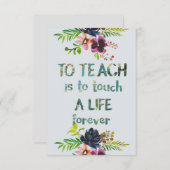 Leraar Bedankt Terug naar school Citaat Typografie (Voorkant / Achterkant)