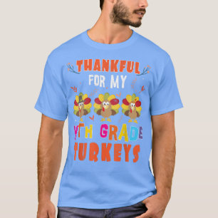 Leraar bedankt voor de kalkoenen van de vierde kla t-shirt