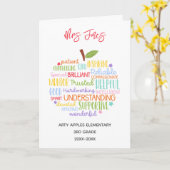 leraar bedankt voor je pensioen , woordje appel kaart (Gele Bloem)