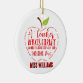 leraar bedankt voor je pensioen , woordje appel keramisch ornament (Rechts)