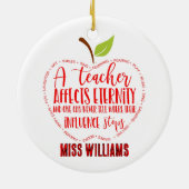 leraar bedankt voor je pensioen , woordje appel keramisch ornament (Achterkant)