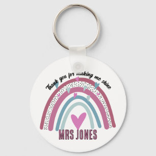 leraar bedankt voor mijn pensioen voor regenboog sleutelhanger