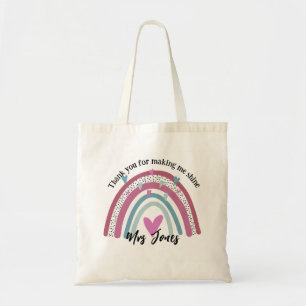 leraar bedankt voor mijn pensioen voor regenboog tote bag