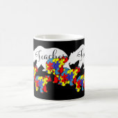 Leraar Beer Autism Awareness Maand SPED Teacher Koffiemok (Center)