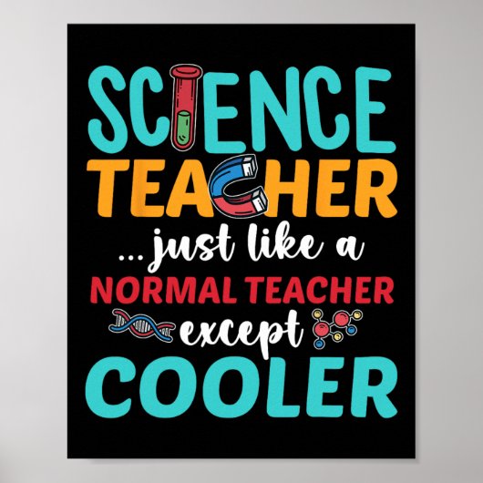 Leraar behalve Cooler Terug naar School Science CL Poster (Voorkant)