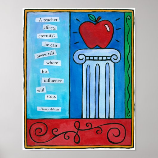 Leraar beïnvloedt de afdruk van de integriteit poster (Voorkant)